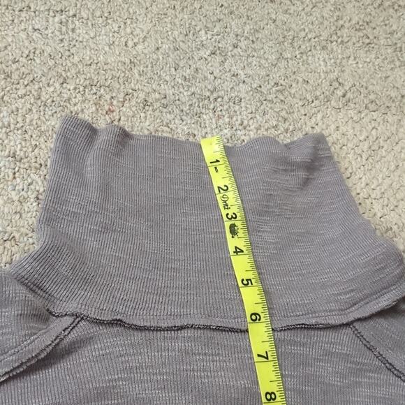 We the Free Women's Taupe Beige Split Back Cowl Neck Long Sleeve Size Medium - Picture 6 of 8